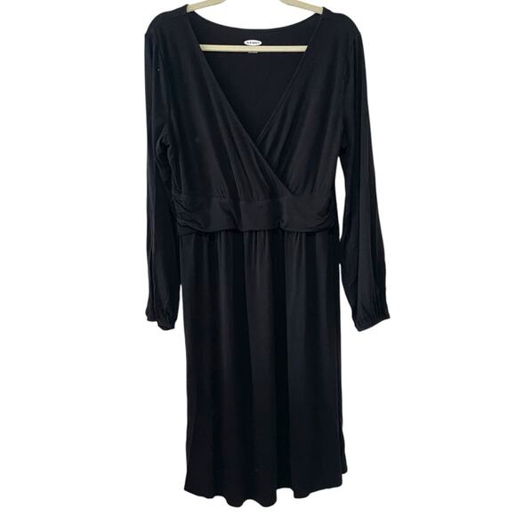 Old Navy Maternity Long Sleeve Nursing Dress | Black | Large - Picture 1 of 3